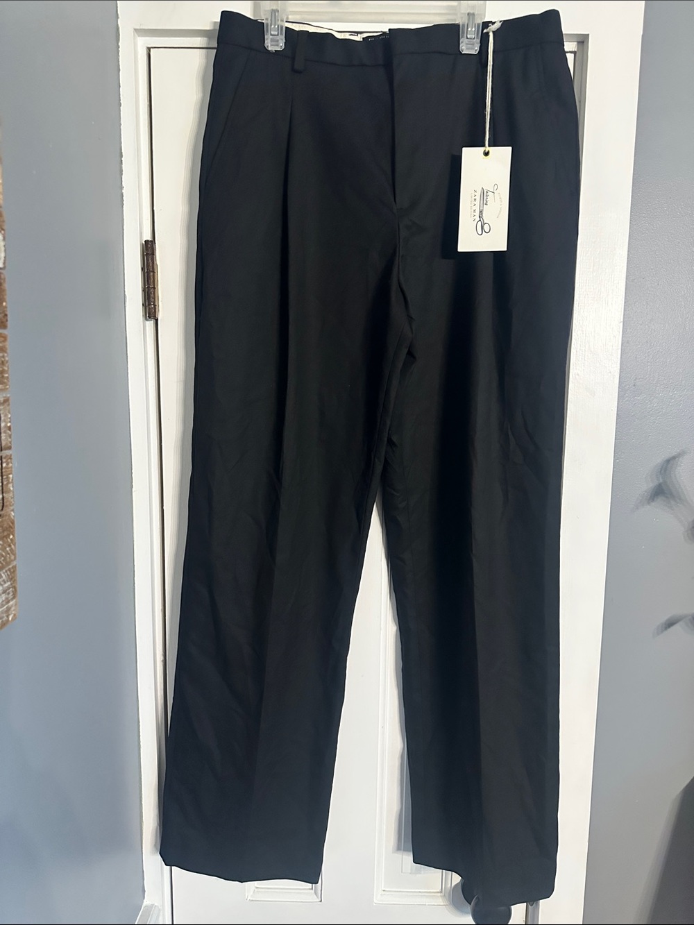 ZARA MAN Limited Edition Black Tailored Pants - 31x29